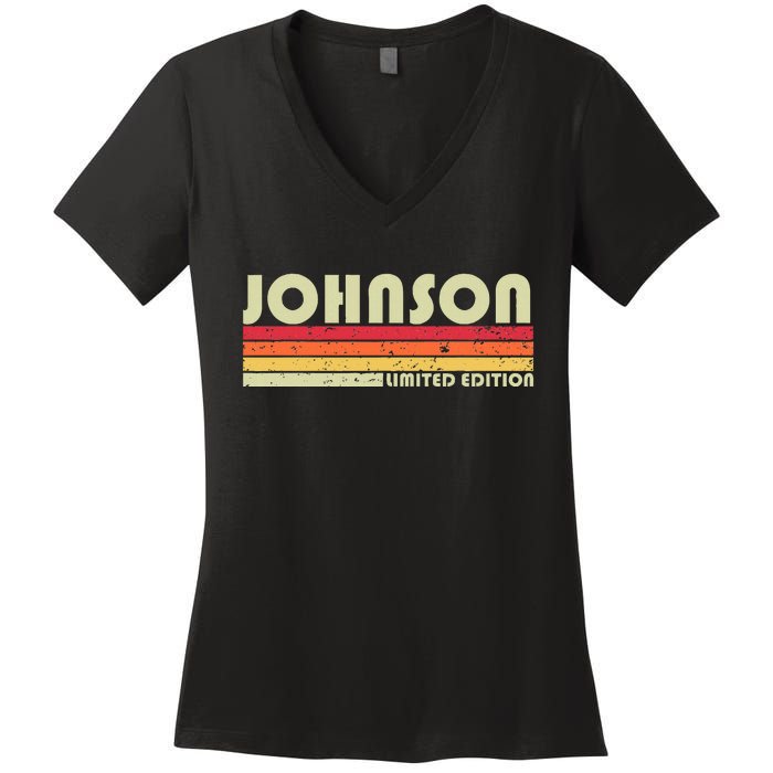 Johnson Gift Name Personalized Women's V-Neck T-Shirt