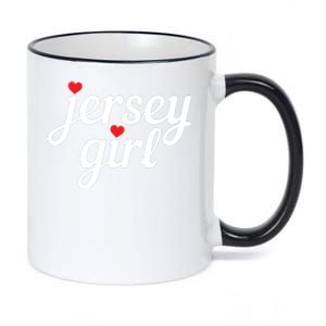 Jersey Girl New Jersey Heart Funny Cute New Jersey Pride 11oz Black Color Changing Mug