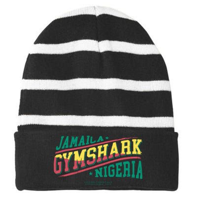 Jamaica Gymshark Nigeria Indiyah And Dami X Graphic Striped Beanie with Solid Band