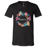 Japanese Grandmother Obachan V-Neck T-Shirt