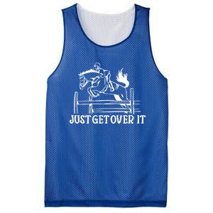 Just Get Over It Gift Funny Equestrian Horseback Riding Gift Mesh Reversible Basketball Jersey Tank