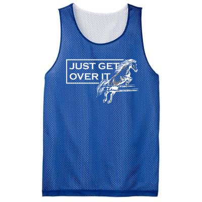 Just Get Over It Equestrian Horseback Riding Gift Mesh Reversible Basketball Jersey Tank