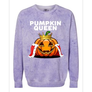 Jackolantern Gift Pumpkin Costume Halloween Pumpkin Queen Gift Colorblast Crewneck Sweatshirt