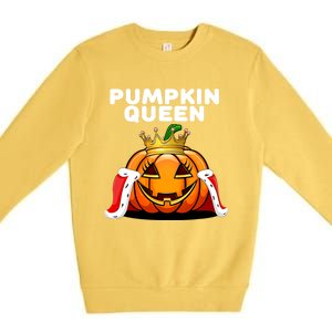 Jackolantern Gift Pumpkin Costume Halloween Pumpkin Queen Gift Premium Crewneck Sweatshirt