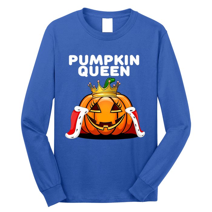 Jackolantern Gift Pumpkin Costume Halloween Pumpkin Queen Gift Long Sleeve Shirt