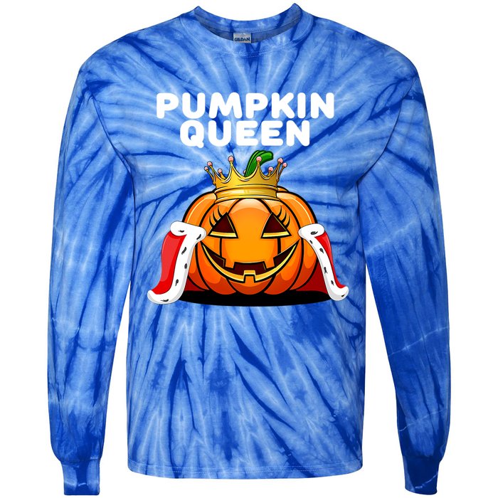 Jackolantern Gift Pumpkin Costume Halloween Pumpkin Queen Gift Tie-Dye Long Sleeve Shirt