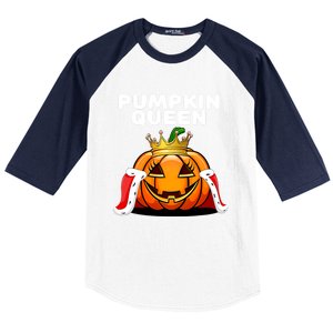 Jackolantern Gift Pumpkin Costume Halloween Pumpkin Queen Gift Baseball Sleeve Shirt