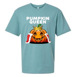 Jackolantern Gift Pumpkin Costume Halloween Pumpkin Queen Gift Sueded Cloud Jersey T-Shirt