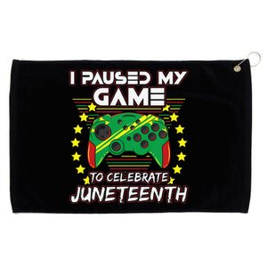 Juneteenth Gamer Paused My Video Game June 19th Black Pride Grommeted Golf Towel