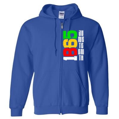 Juneteenth Gamer Pause My Game To Celebrate Juneteenth Funny Gift Full Zip Hoodie