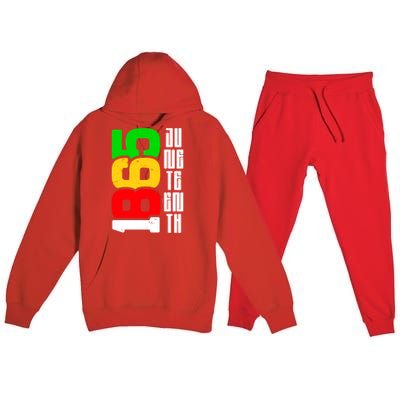 Juneteenth Gamer Pause My Game To Celebrate Juneteenth Funny Gift Premium Hooded Sweatsuit Set