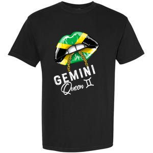 Jamaica Gemini Queen Zodiac Birthday Jamaican Lips Garment-Dyed Heavyweight T-Shirt