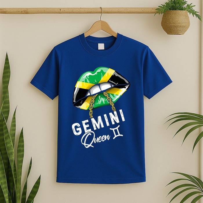 Jamaica Gemini Queen Zodiac Birthday Jamaican Lips T-Shirt