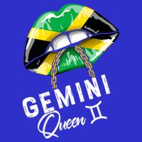 Jamaica Gemini Queen Zodiac Birthday Jamaican Lips T-Shirt