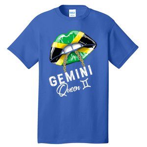 Jamaica Gemini Queen Zodiac Birthday Jamaican Lips Tall T-Shirt