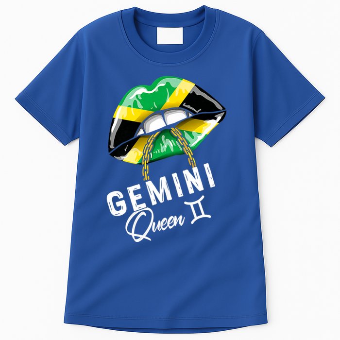 Jamaica Gemini Queen Zodiac Birthday Jamaican Lips Tall T-Shirt