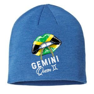 Jamaica Gemini Queen Zodiac Birthday Jamaican Lips Sustainable Beanie