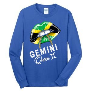 Jamaica Gemini Queen Zodiac Birthday Jamaican Lips Tall Long Sleeve T-Shirt