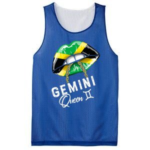 Jamaica Gemini Queen Zodiac Birthday Jamaican Lips Mesh Reversible Basketball Jersey Tank