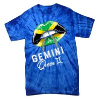 Jamaica Gemini Queen Zodiac Birthday Jamaican Lips Tie-Dye T-Shirt