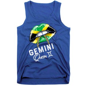 Jamaica Gemini Queen Zodiac Birthday Jamaican Lips Tank Top