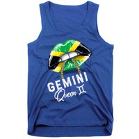 Jamaica Gemini Queen Zodiac Birthday Jamaican Lips Tank Top