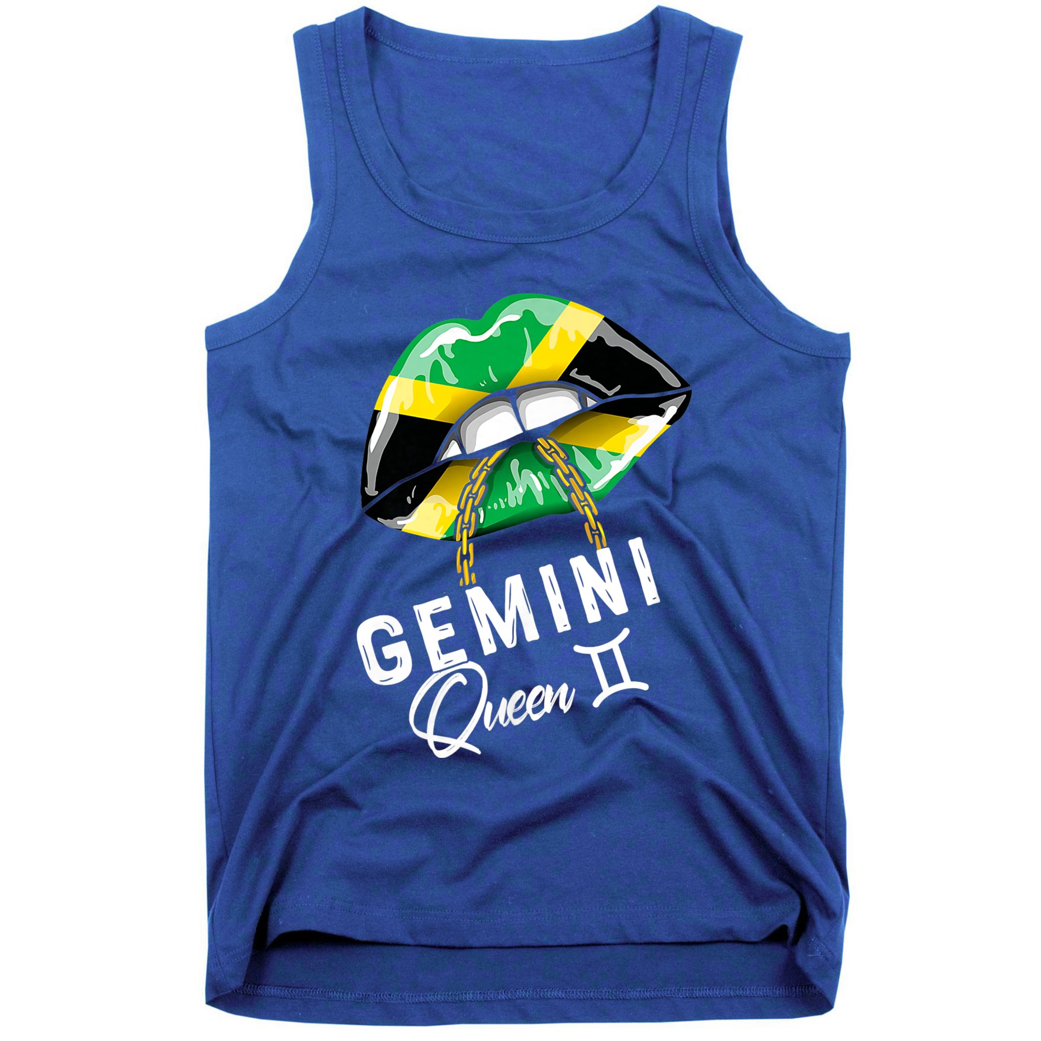 Jamaica Gemini Queen Zodiac Birthday Jamaican Lips Tank Top
