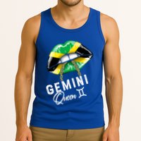 Jamaica Gemini Queen Zodiac Birthday Jamaican Lips Tank Top