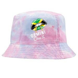 Jamaica Gemini Queen Zodiac Birthday Jamaican Lips Tie-Dyed Bucket Hat