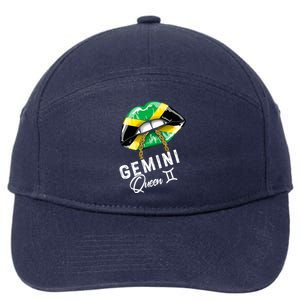 Jamaica Gemini Queen Zodiac Birthday Jamaican Lips 7-Panel Snapback Hat