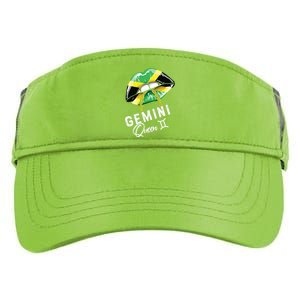 Jamaica Gemini Queen Zodiac Birthday Jamaican Lips Adult Drive Performance Visor