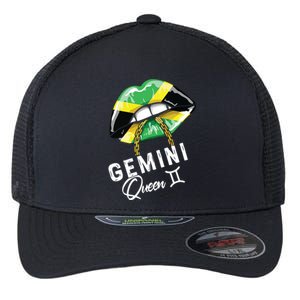 Jamaica Gemini Queen Zodiac Birthday Jamaican Lips Flexfit Unipanel Trucker Cap