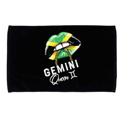 Jamaica Gemini Queen Zodiac Birthday Jamaican Lips Microfiber Hand Towel