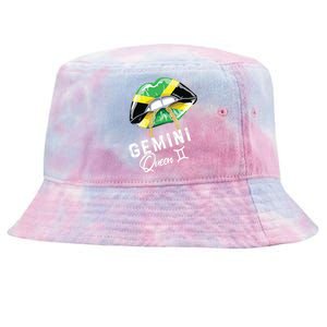 Jamaica Gemini Queen Zodiac Birthday Jamaican Lips Tie-Dyed Bucket Hat