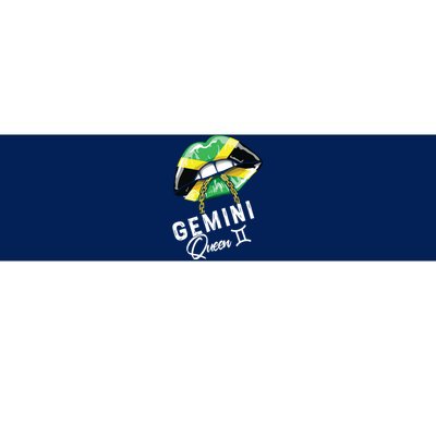 Jamaica Gemini Queen Zodiac Birthday Jamaican Lips Bumper Sticker