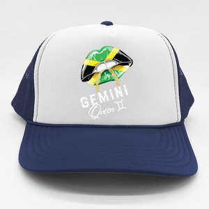 Jamaica Gemini Queen Zodiac Birthday Jamaican Lips Trucker Hat