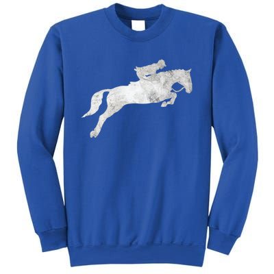 Jumping Galloping Racing Horse Horseback Riding Gift Sweatshirt