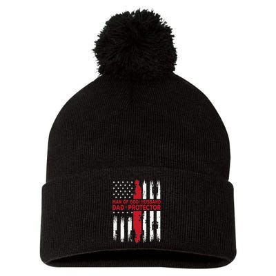 Jesus God Religious Man of God Husband Dad Protector Pom Pom 12in Knit Beanie