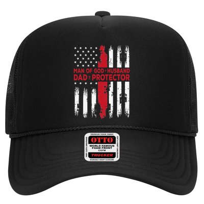 Jesus God Religious Man of God Husband Dad Protector Trucker Hat