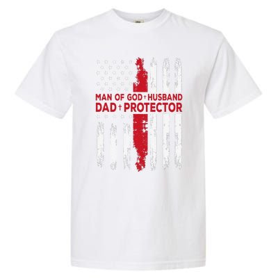 Jesus God Religious Man of God Husband Dad Protector Garment-Dyed Heavyweight T-Shirt