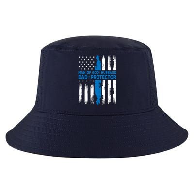 Jesus God Religious Man Of God Husband Dad Protector Cool Comfort Performance Bucket Hat