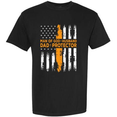 Jesus God Religious Man Of God Husband Dad Protector Garment-Dyed Heavyweight T-Shirt