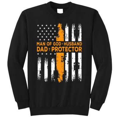 Jesus God Religious Man Of God Husband Dad Protector Sweatshirt