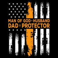Jesus God Religious Man Of God Husband Dad Protector Cooling Performance Crew T-Shirt