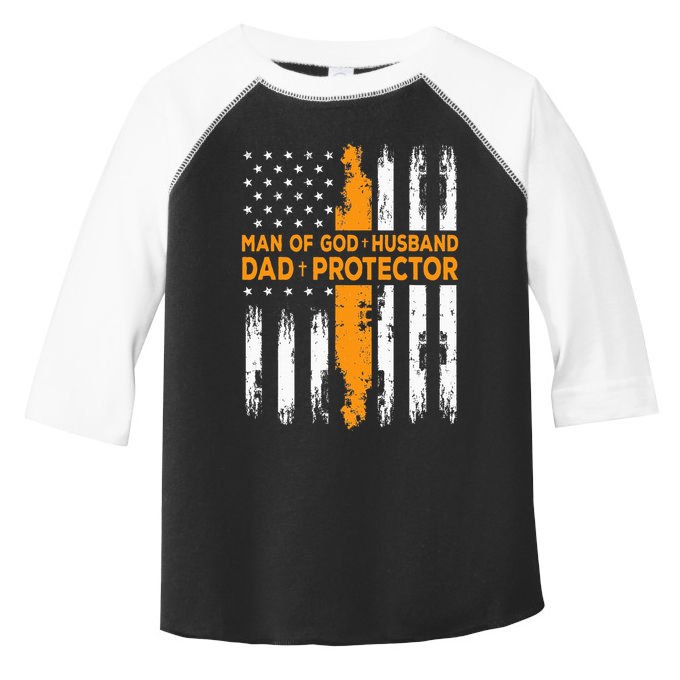 Jesus God Religious Man Of God Husband Dad Protector Toddler Fine Jersey T-Shirt