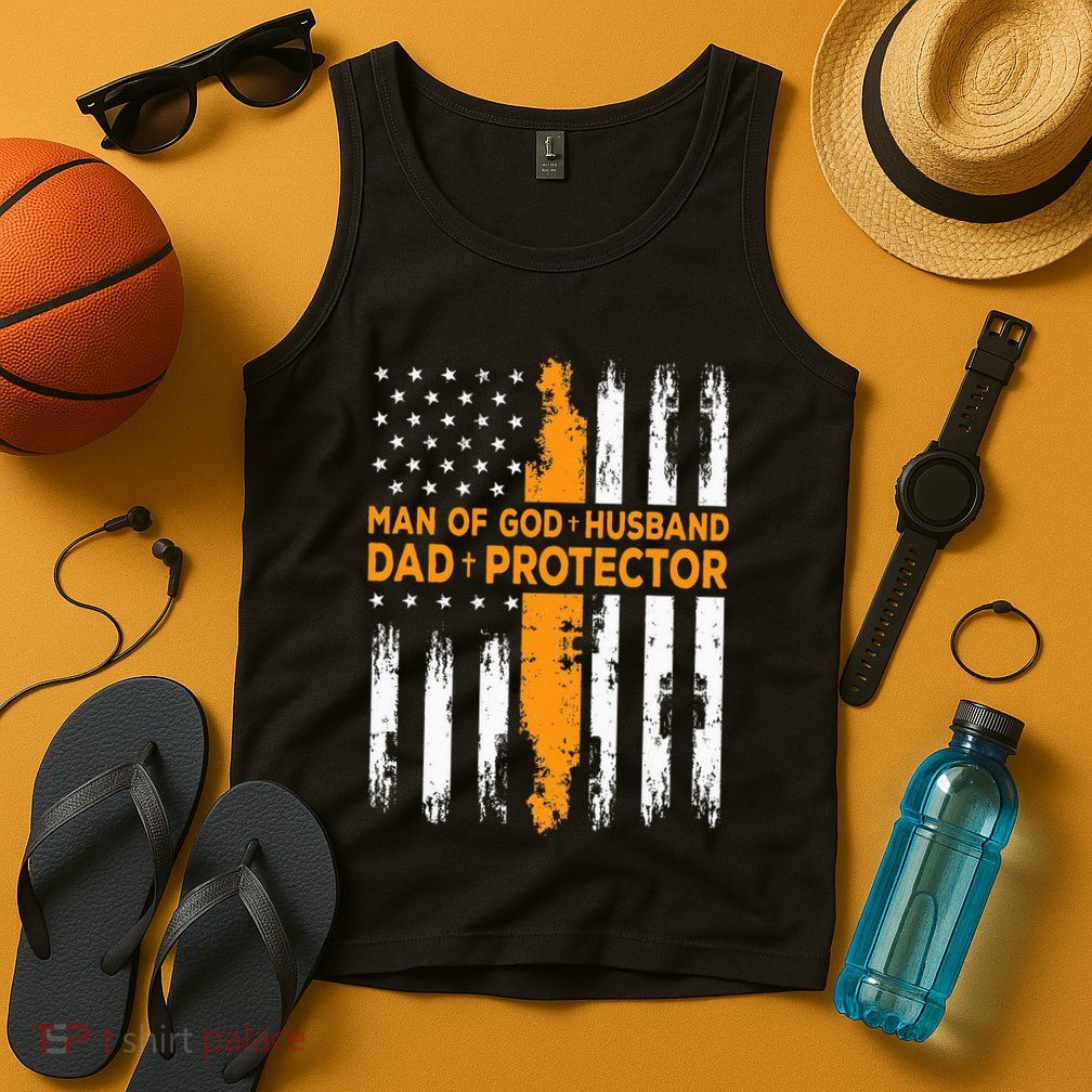 Jesus God Religious Man Of God Husband Dad Protector Tank Top