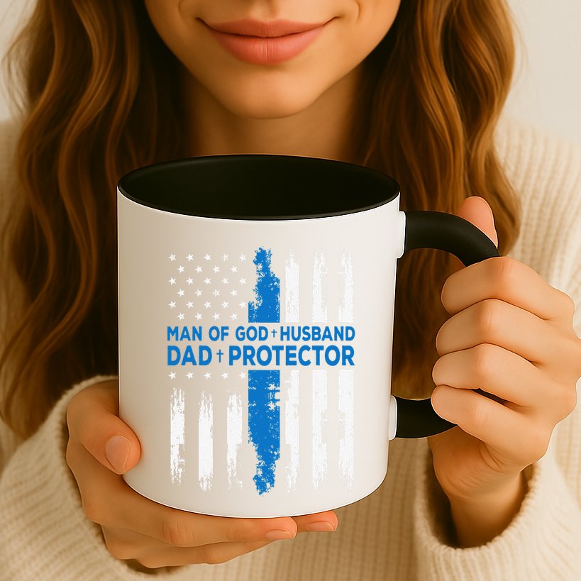 Jesus God Religious Man Of God Husband Dad Protector Mug
