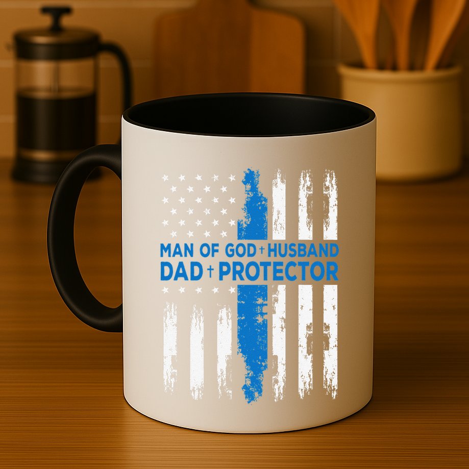 Jesus God Religious Man Of God Husband Dad Protector Mug