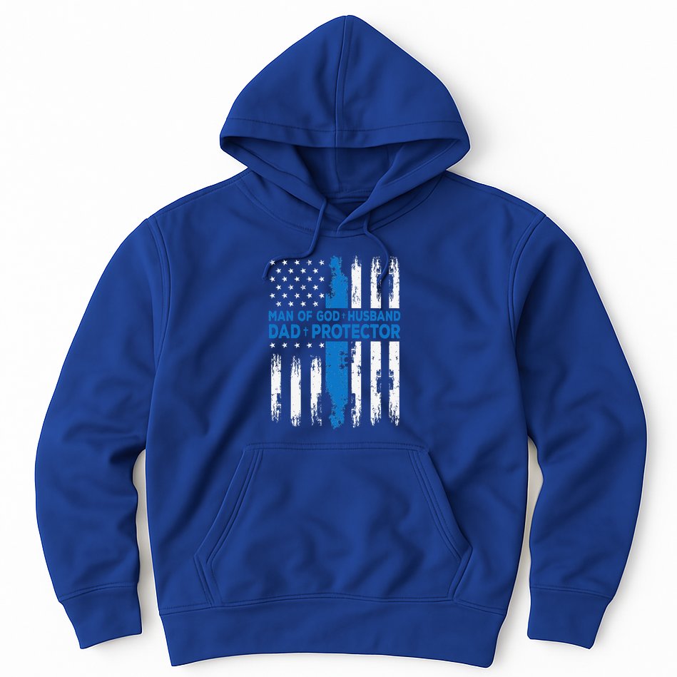 Jesus God Religious Man Of God Husband Dad Protector Hoodie