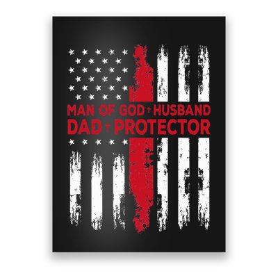 Jesus God Religious Man Of God Husband Dad Protector Poster